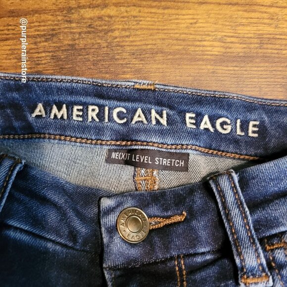American Eagle Jeans 2 S Jegging Curvy Super Hi Rise Next Level Stretch Dark - Picture 4 of 13